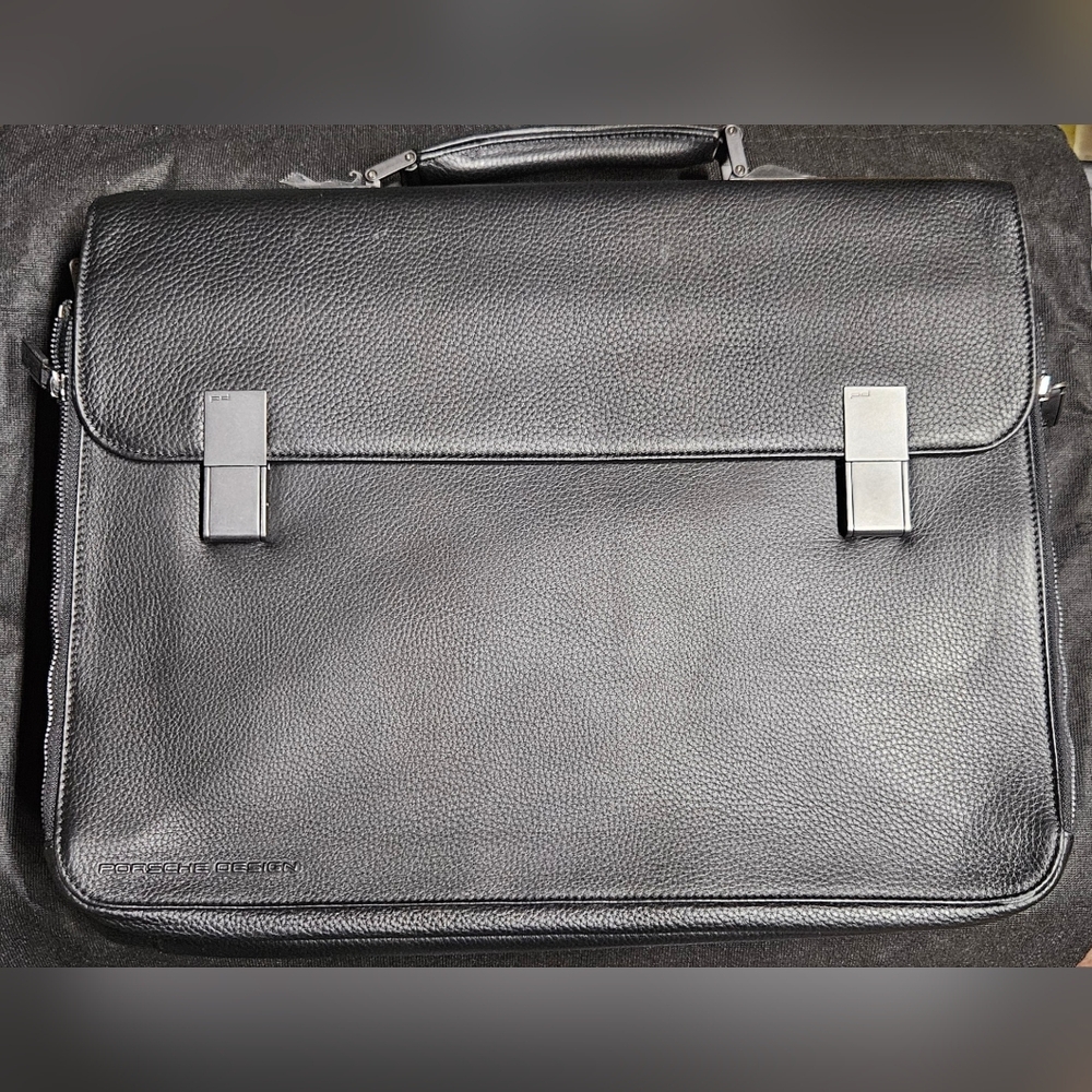 Porsche Design Leather Messenger Laptop Briefcase Bag